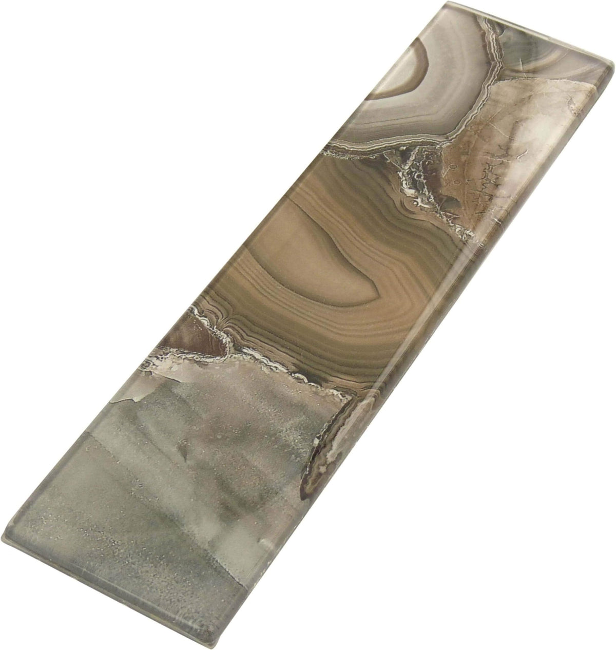 Oasis Tile Magical Forest Champinion Brown | 3x12 Glossy Glass Subway Tile