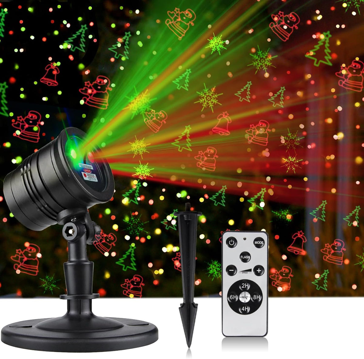 Laser Christmas Projector Lights Outdoor: Waterproof Outdoor Christmas Decorations Laser Light, Projection Christmas