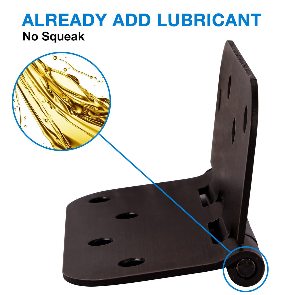 12 Pack Exterior Black Door Hinges 4 Inch Rounded Edge 5/8" Radius