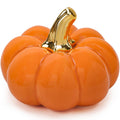 4 Inch Ceramic Pumpkins for Fall Home Decorations - Orange
