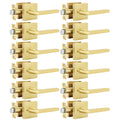 Brushed Gold Door Handles Interior, Privacy Bedroom - 12 Pack