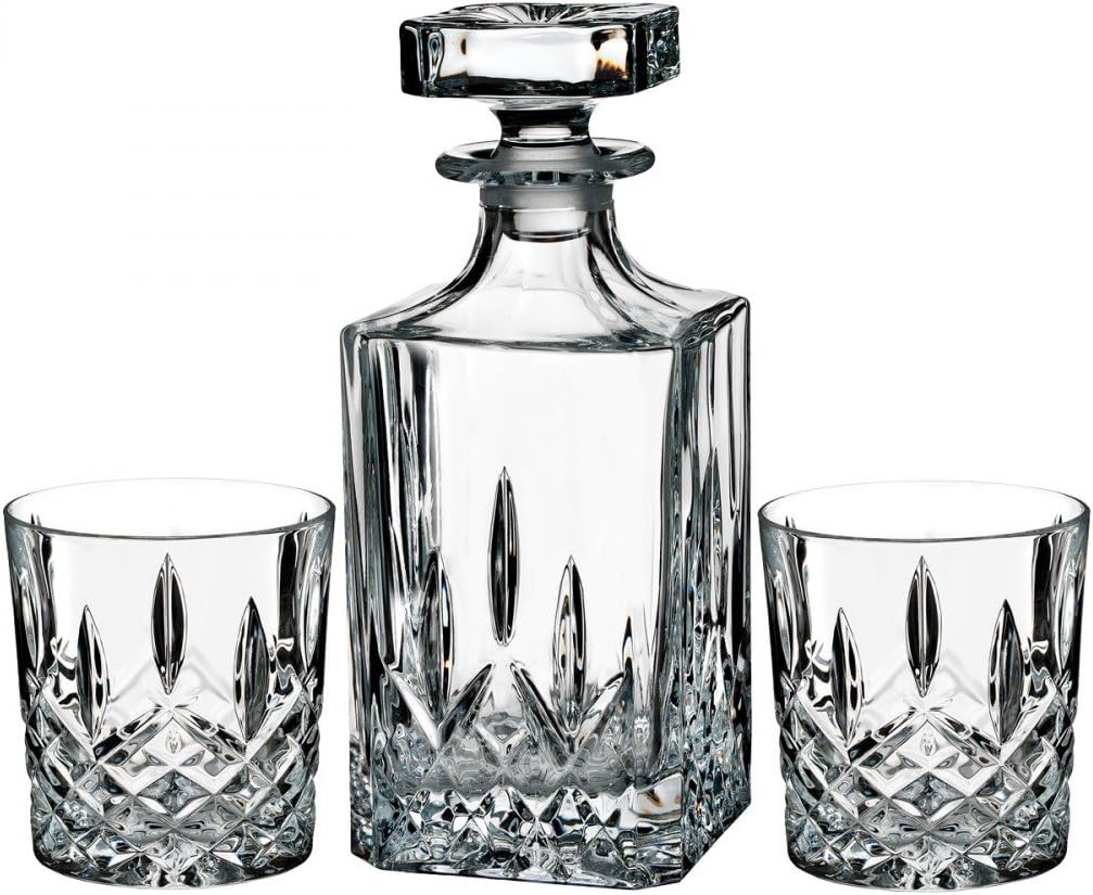 Markham Square Decanter & Double Old Fashion Pair Decanter Set, (), Clear, 30 fluid ounces - Set of 2
