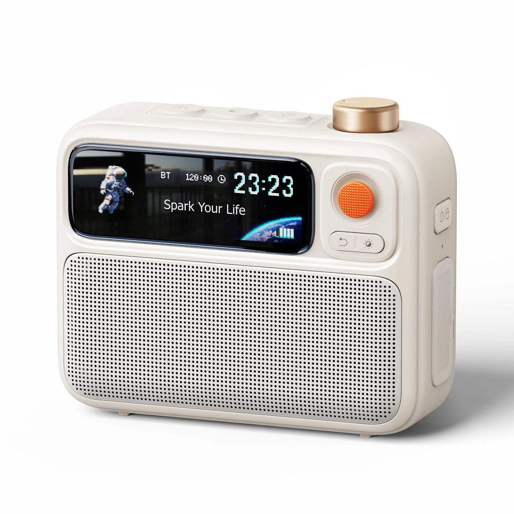 Flowtoo White Noise Machine with Bluetooth Speaker, Alarm Clock & Calming Screen Display, Bedside Companion for