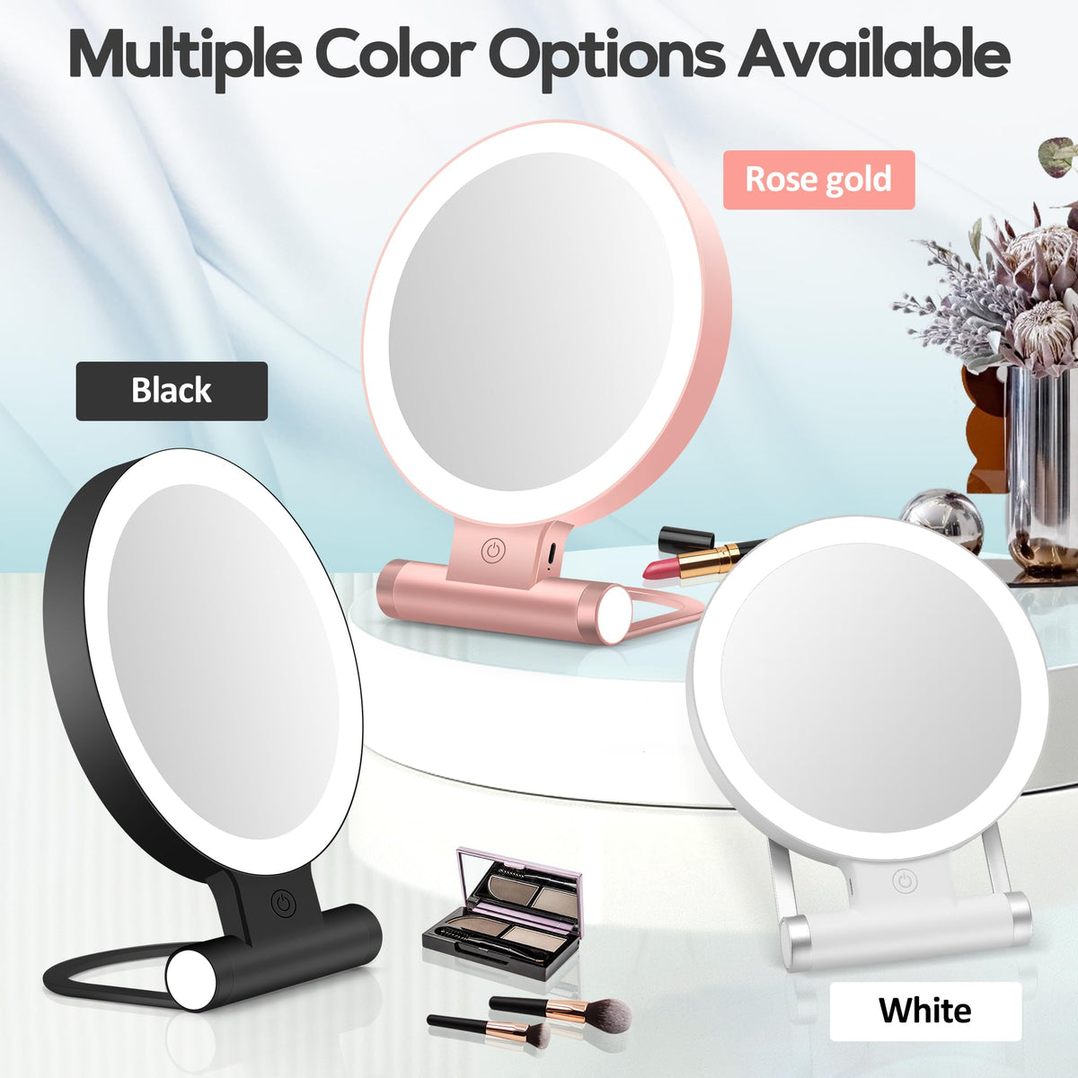 Magnifying Mirror with Light 30X