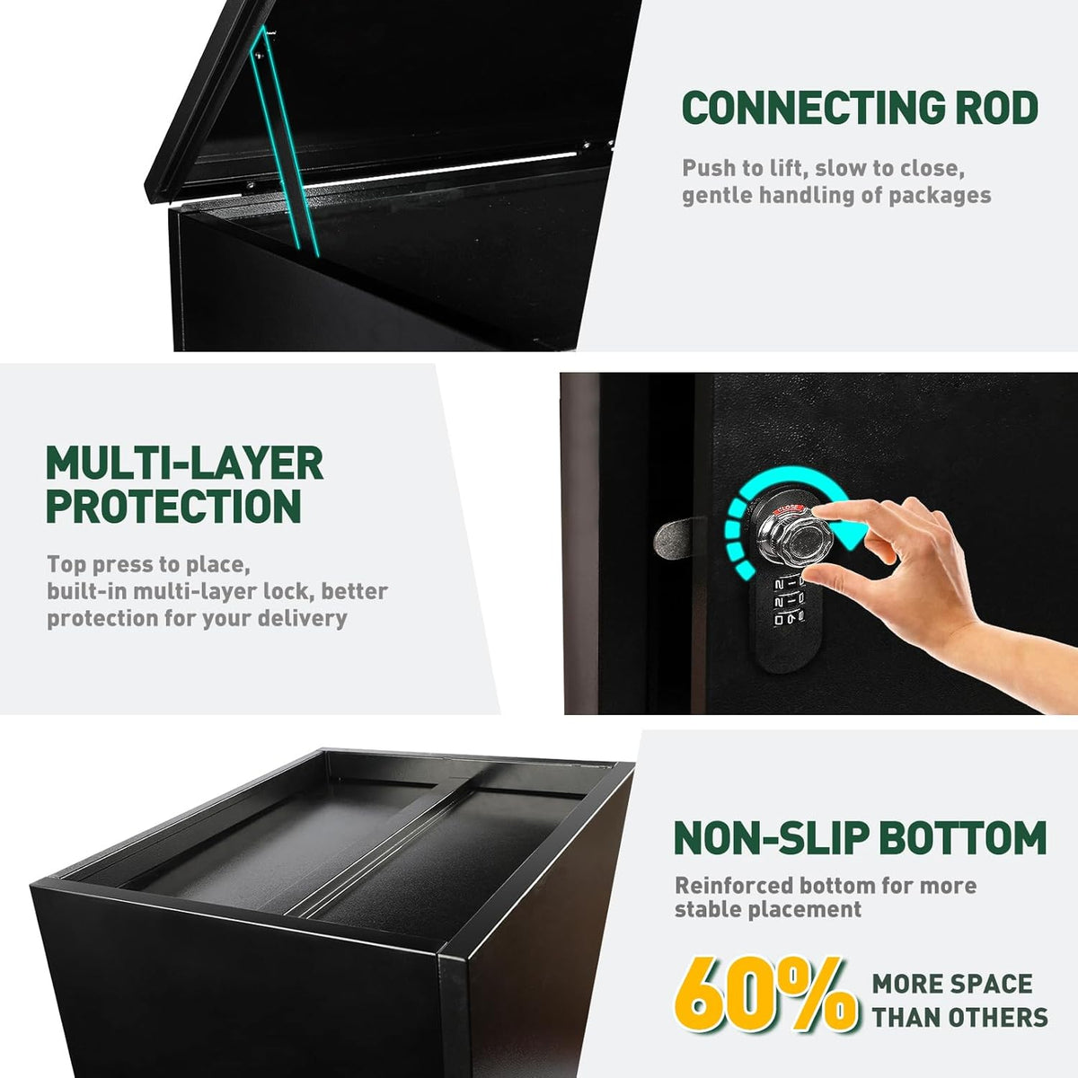 Package Delivery Boxes Drop Boxes with Secure Storage