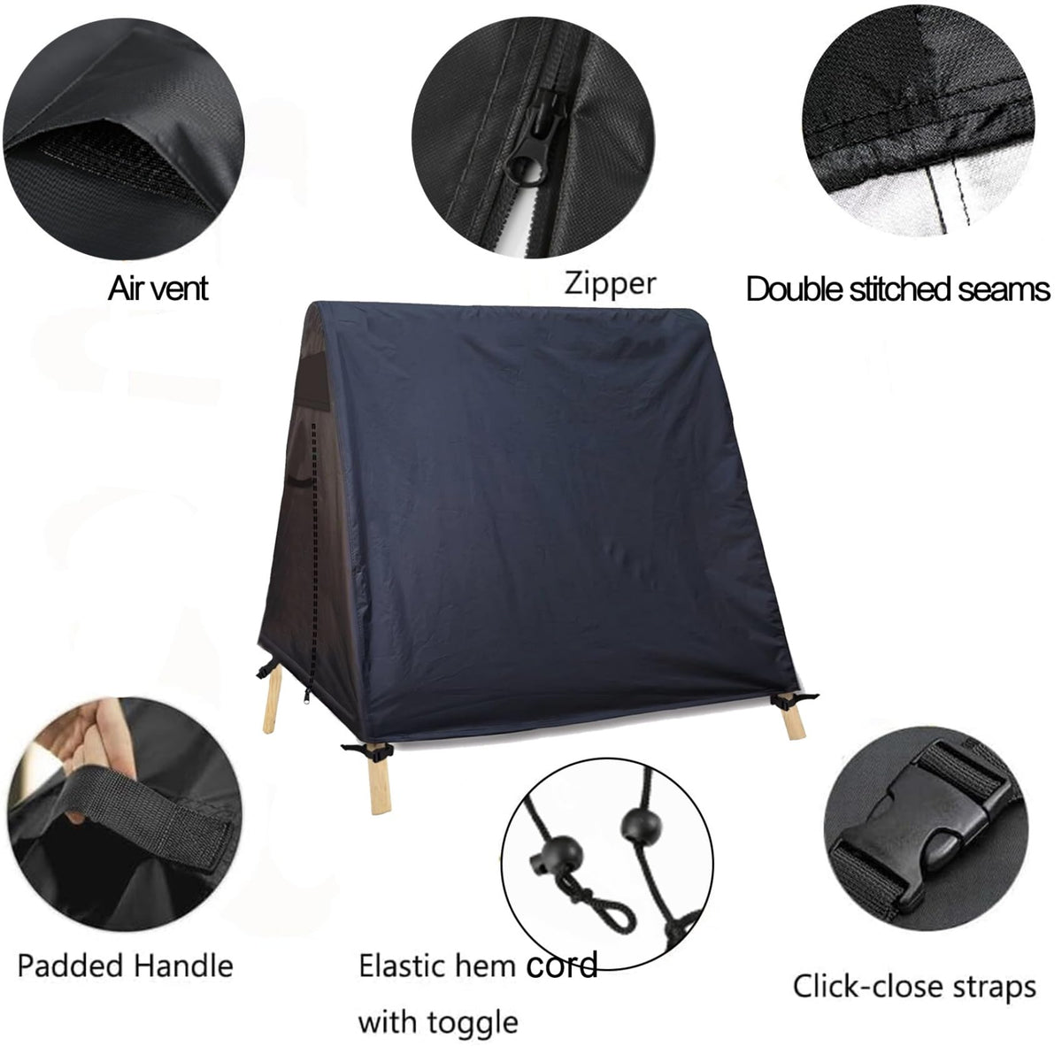 Outdoor Swing Covers Waterproof Windproof and 72 Inch Sun Protect Cover A Frame Swing Set & Porch Glider Hammock &