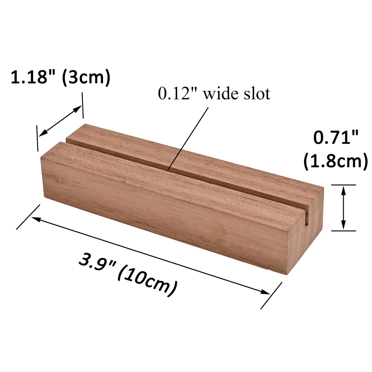 12Pcs Walnut Place Card Holders for Table, Table Number Holders