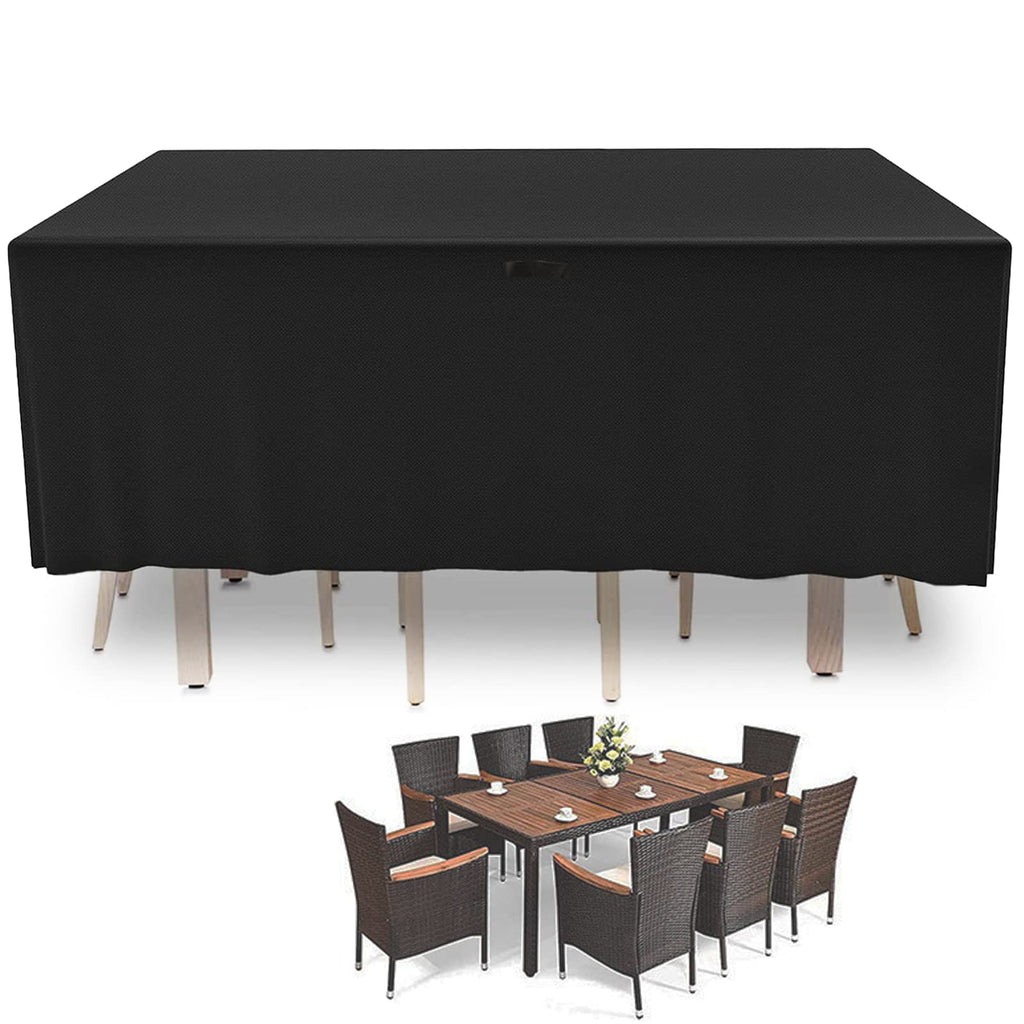 Patio Furniture Covers, Outdoor Furniture Covers Waterproof Outdoor Table and Chair Cover Rectangular Large Dining