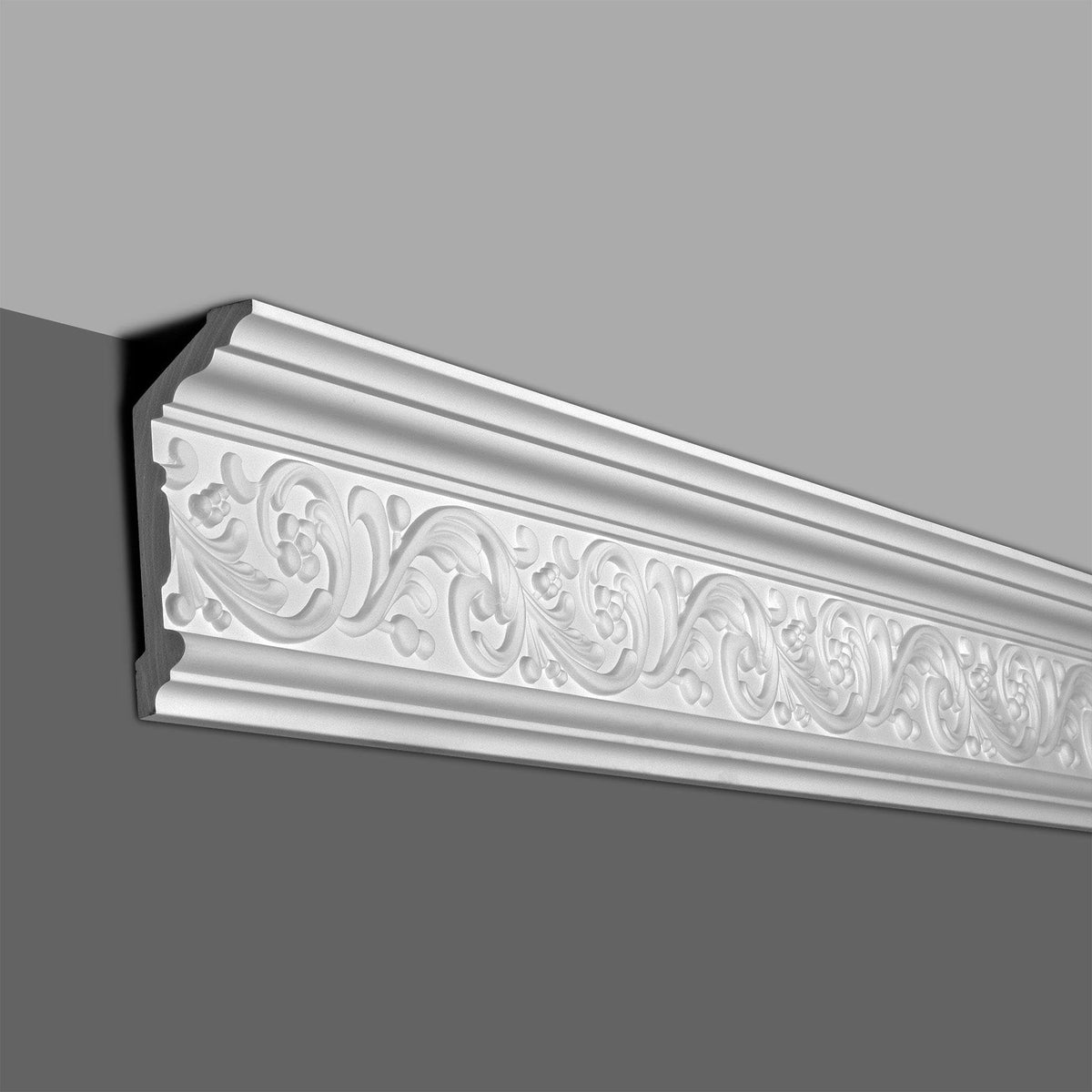 2-1/2 in. x 5-7/8 in. x 96 in. Floral Polyurethane Crown Moulding Pro Pack 16 LF (2-Pack)