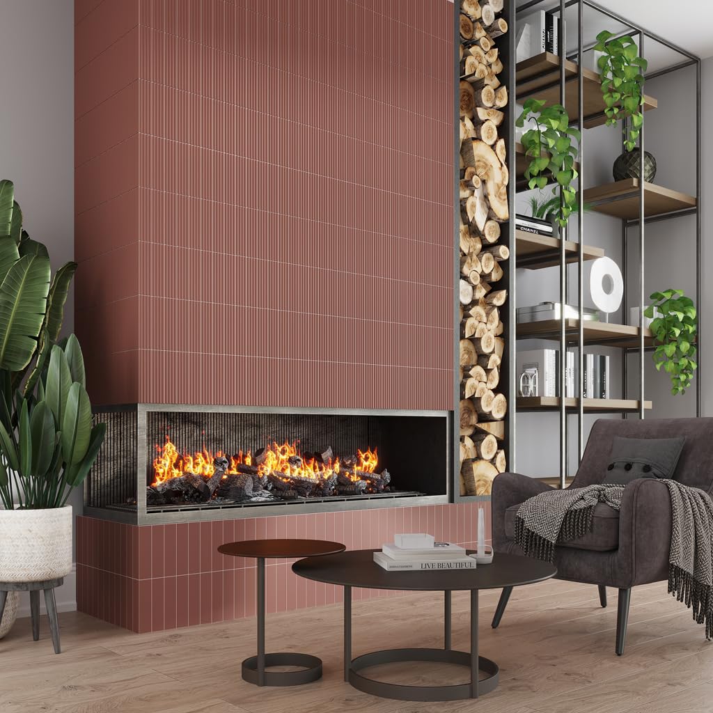 Subway Ceramic Tile Red 2x8 Matte 6.46 sq ft/case 60-Pack
