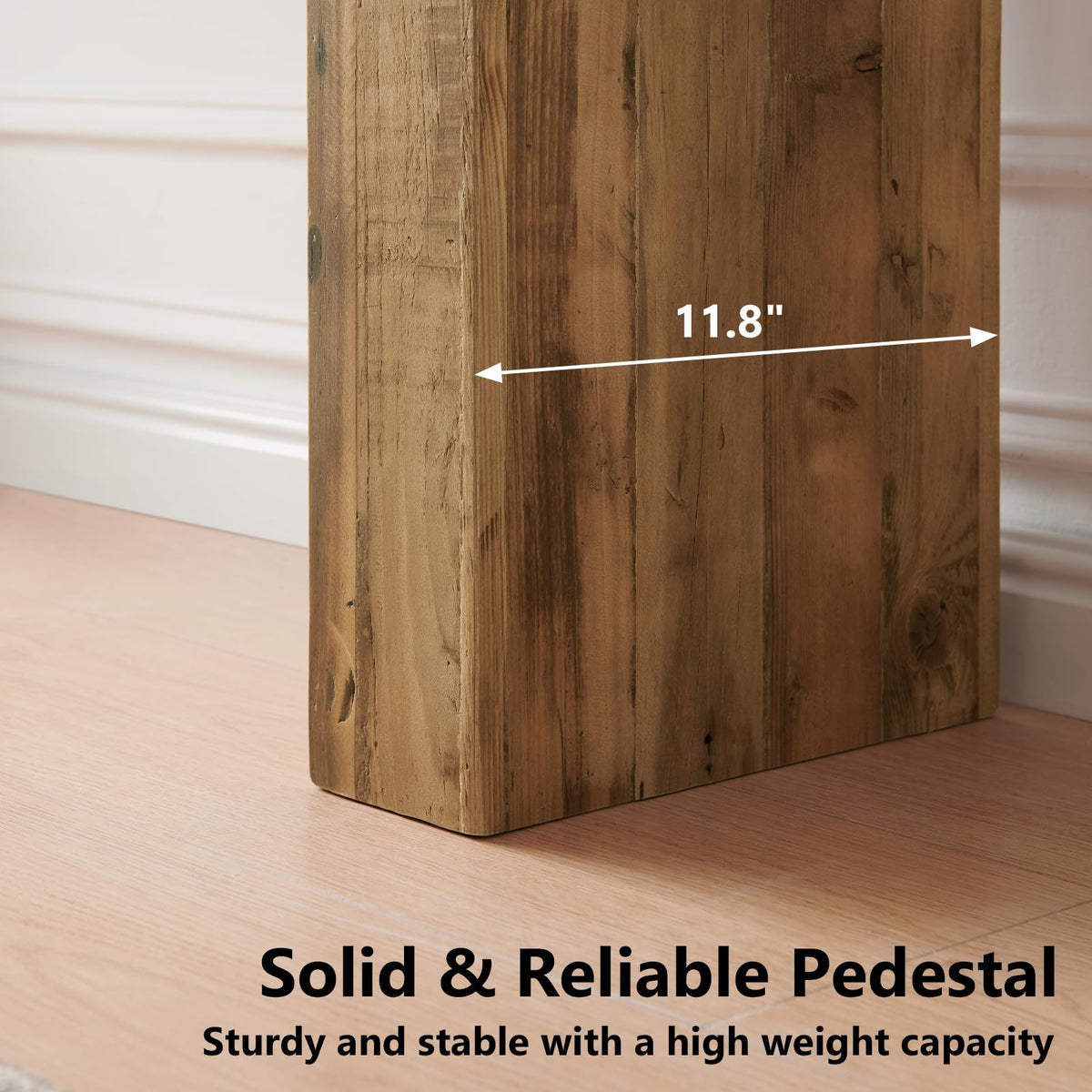 Reclaimed Solid Wood Console Table, 63" Long Farmhouse Entryway Table