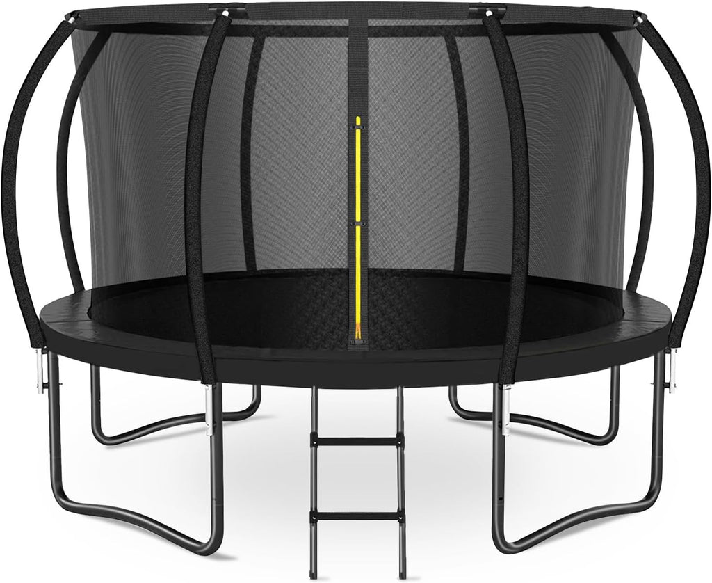 8FT 10FT 12FT 14FT 16FT Trampoline Outdoor for Kids & Adults | Pumpkin Trampolines with Safety Net, Ladder