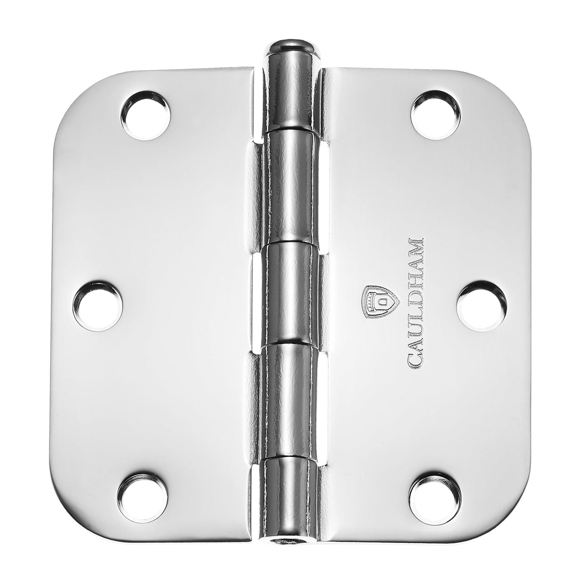 12 Pack) Heavy-Duty 3-1/2" Interior Door Hinges with 5/8" Radius Corners - Polished Chrome