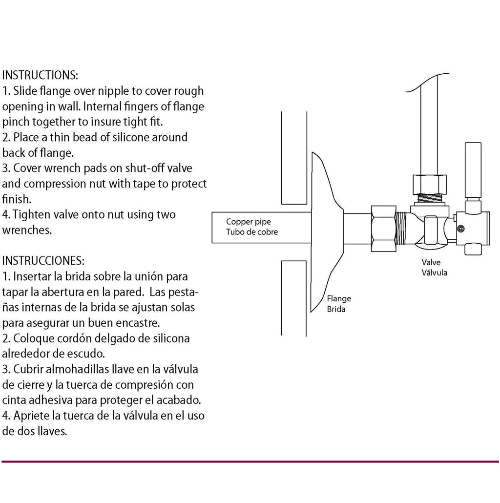 1/2" Low Pattern Flange for Copper Pipe (5/8" OD), Oil Rubbed Bronze