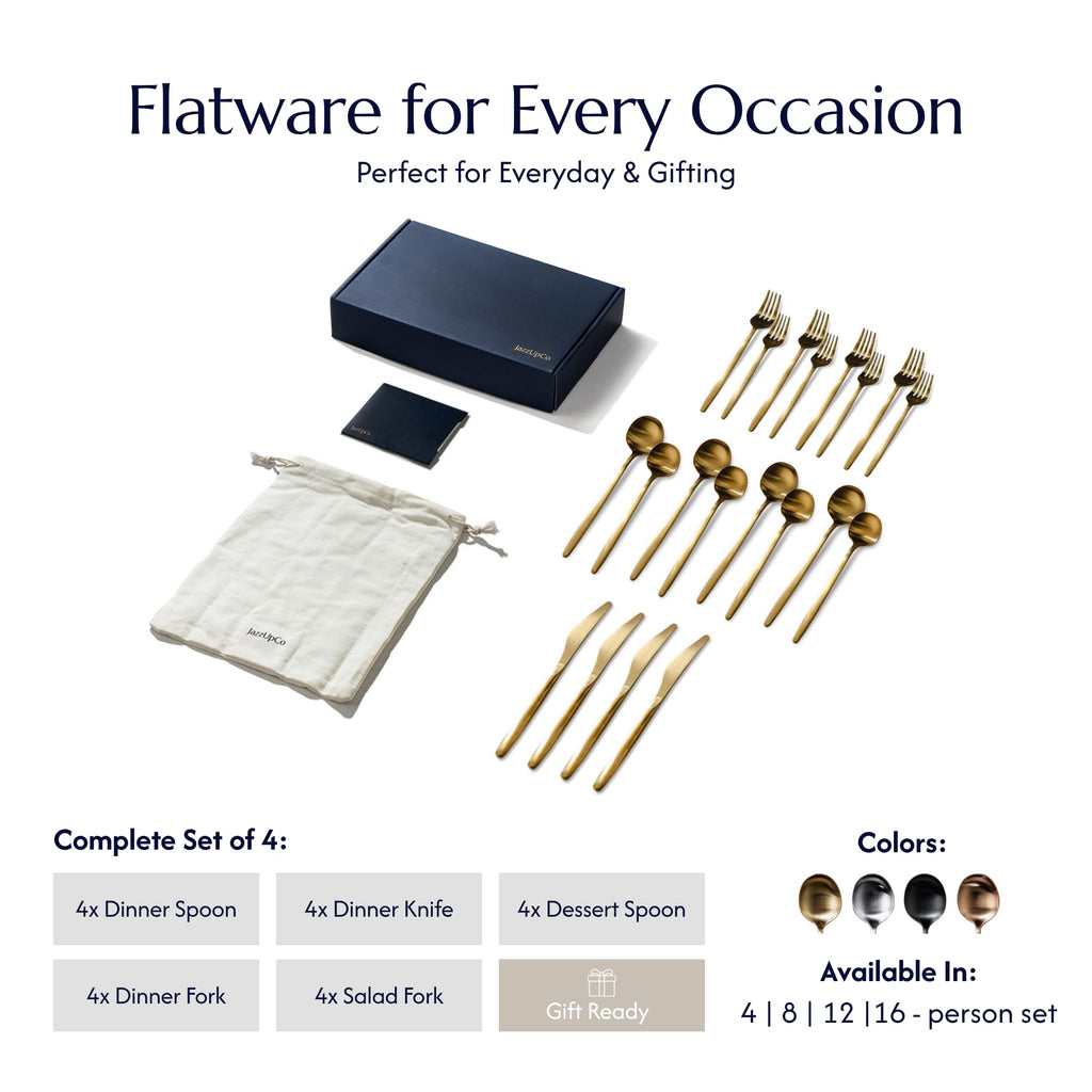Minimalist 2.0 20-Piece Flatware Set, 18/10 Stainless Steel
