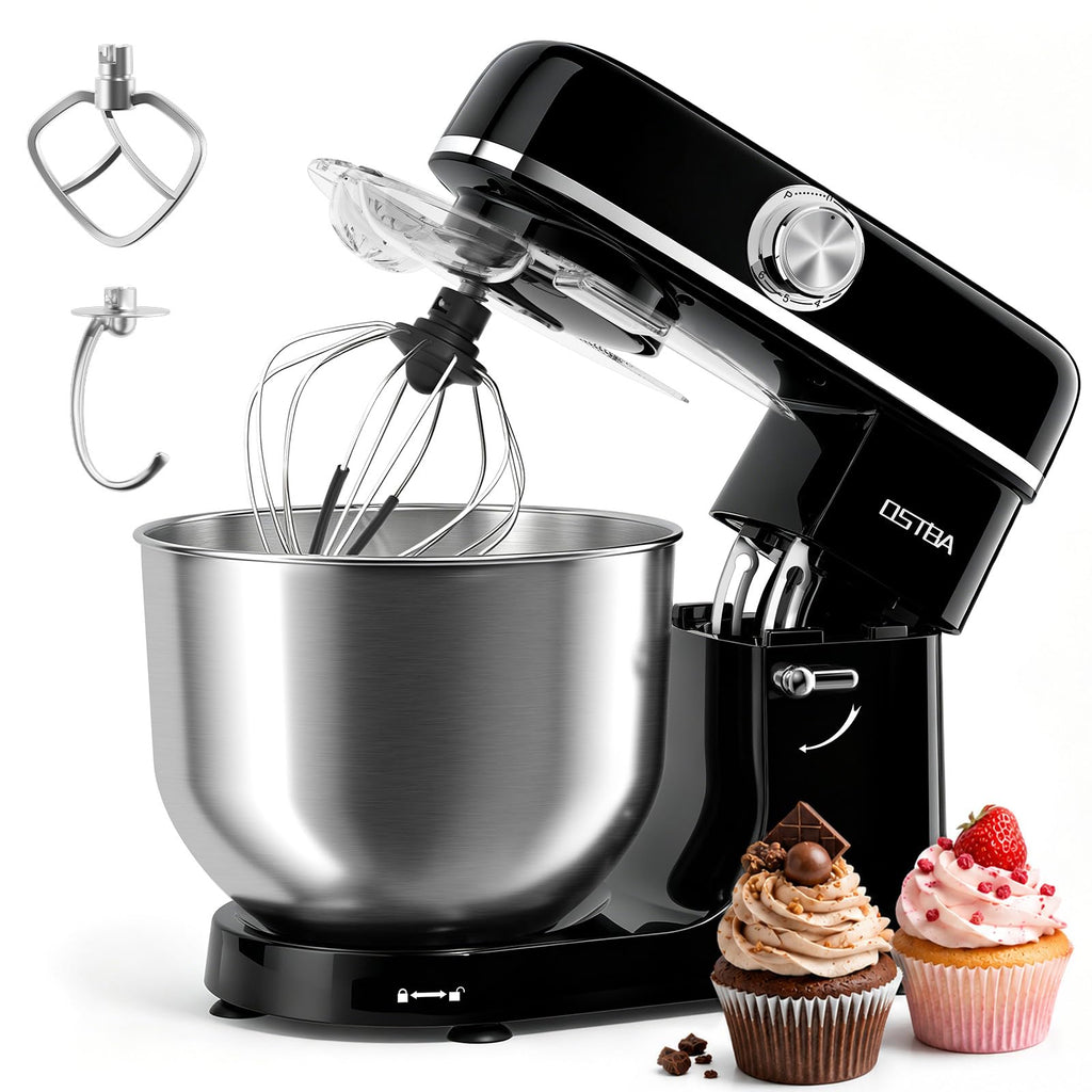 Stand Mixer, 6 Speed Tilt-Head Electric Kitchen Mixer with 6.3QT Bowl