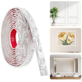 16.4FT x 1.02'' White Peel and Stick Crown Molding Trim - Flexible Decorative Mirror Frame Border, Self-Adhesive