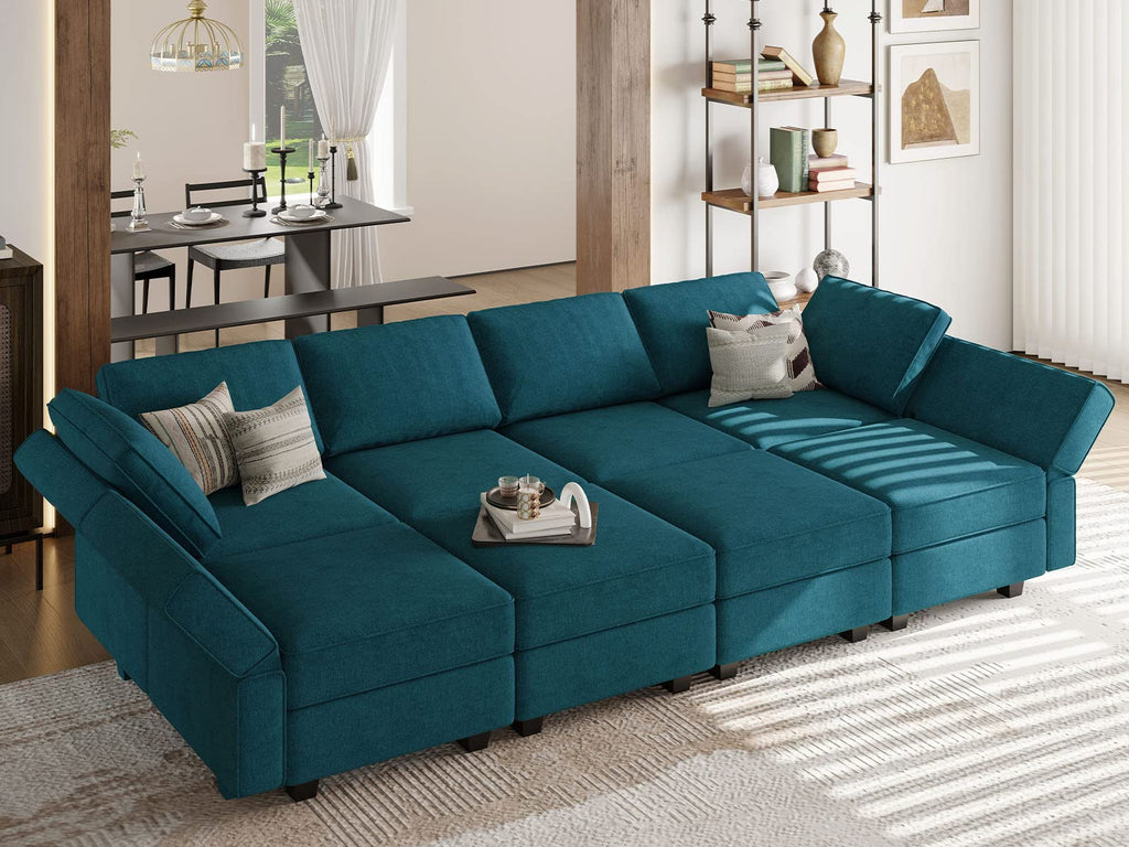 Modular Sectional Sleeper Sofa Bed Convertible Sectional Couches . Peacock Blue Couch