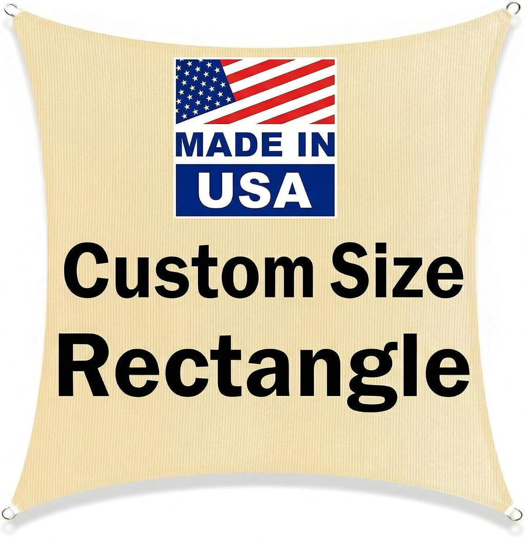 Shade Sail 16'X16' Rectangle Light Grey Breathable UV Block Outdoor Canopy for Backyard Patio Pergola Garden Deck(We