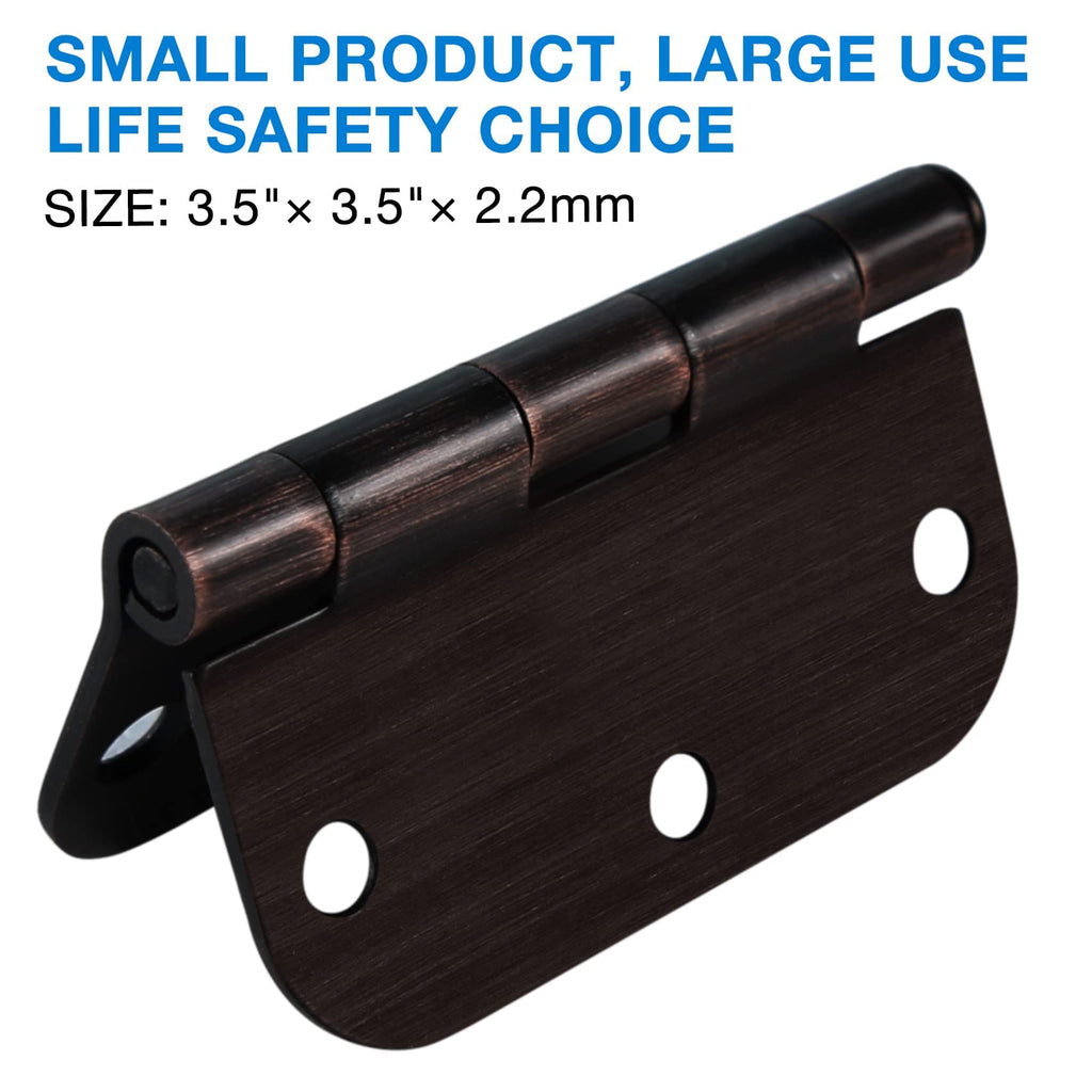 Residential Oil Rubbed Bronze Door Hinges 3.5 Inch X 3 1/2" 5/8"