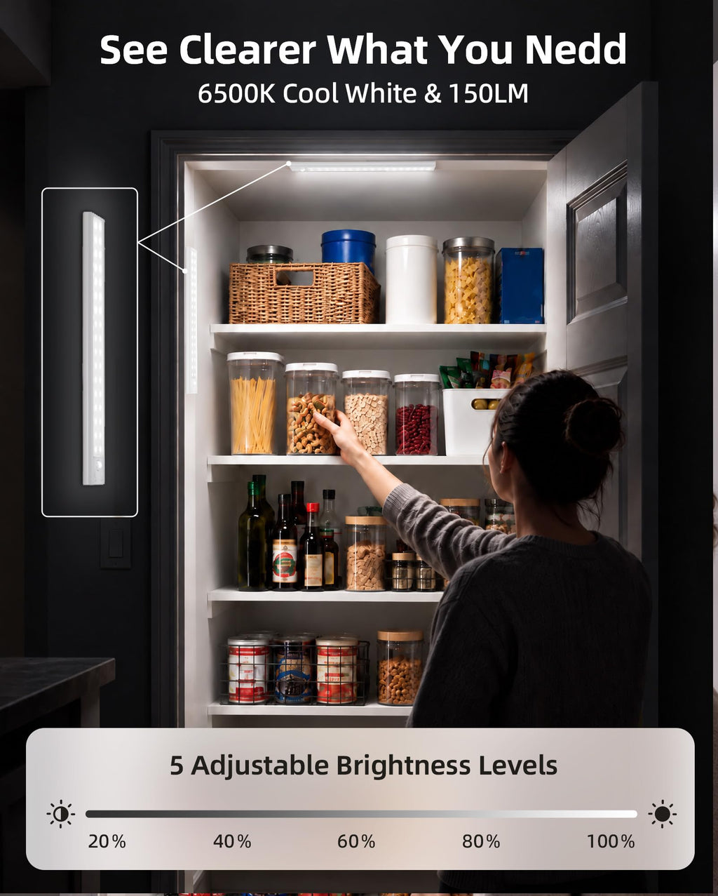 Under Cabinet Lighting Wireless, Motion Sensor Light Indoor