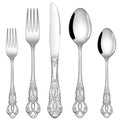 40 Pieces Royal Silverware Set, Retro Flatware Set for 8, Stainless Steel Cutlery Set with Luxury Forks Spoons and