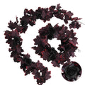 Black Artificial Fall Maple Leaf Garland Autumn Fake Maple Vine