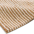 Area Rug - Premium Wool and Jute Blend Handwoven Rugs - Natural Fiber Chunky Stripe Design for Kitchen