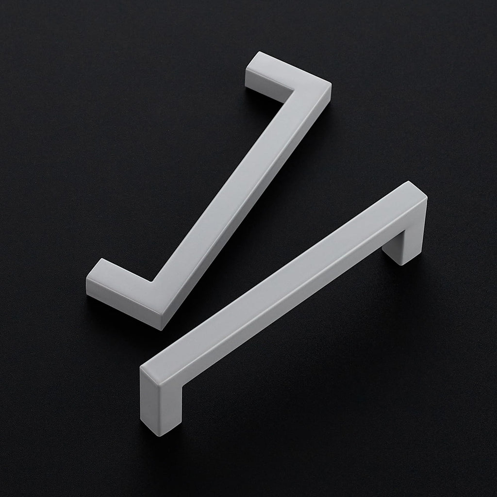 Grey Square Cabinet Handles Drawer Pulls,5 Inch,60 Pack