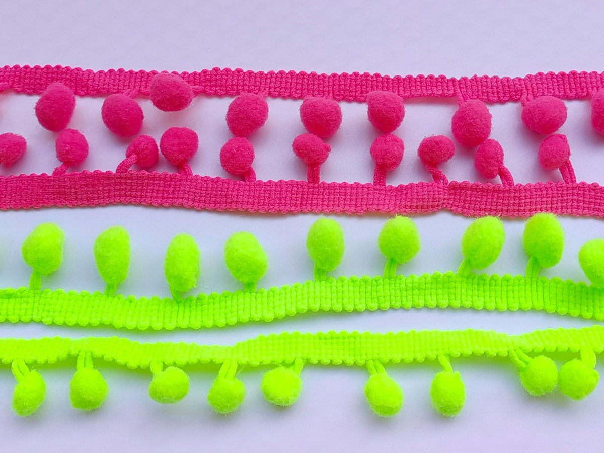 Pom Pom Trim 30 Yards 30 Colors 12mm Ball Fringe Trim for Sewing Accessory Decoration DIY Crafts (Mixed Color 1, 12mm