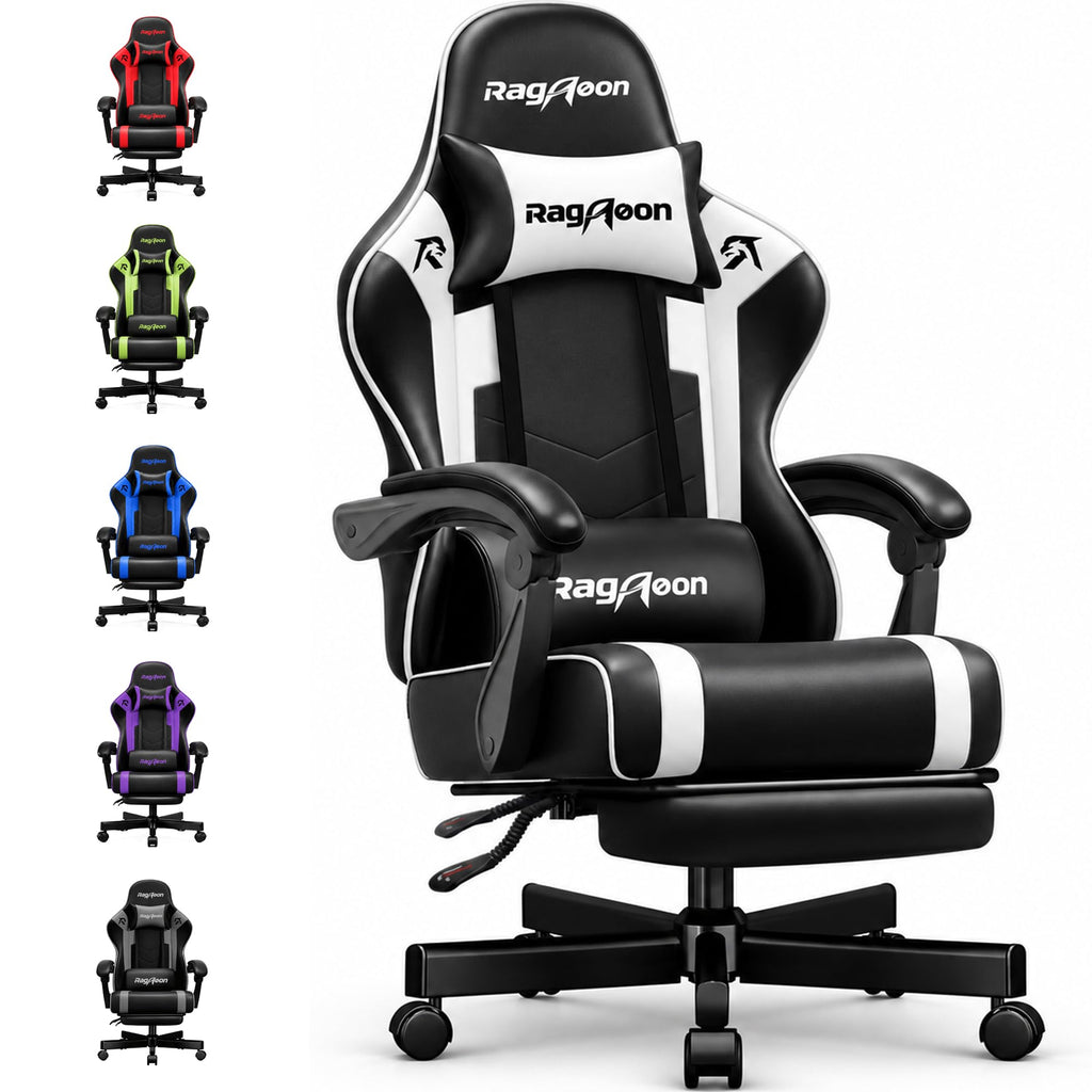 Gaming Chair for Adults, Upgraded Ergonomic Gamer Chair, Game Room, Black