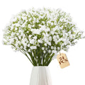 24Pcs Babys Breath Artificial Flowers Bulk, Fake Baby Breath Flowers White Faux Gypsophila Real Touch Flowers for