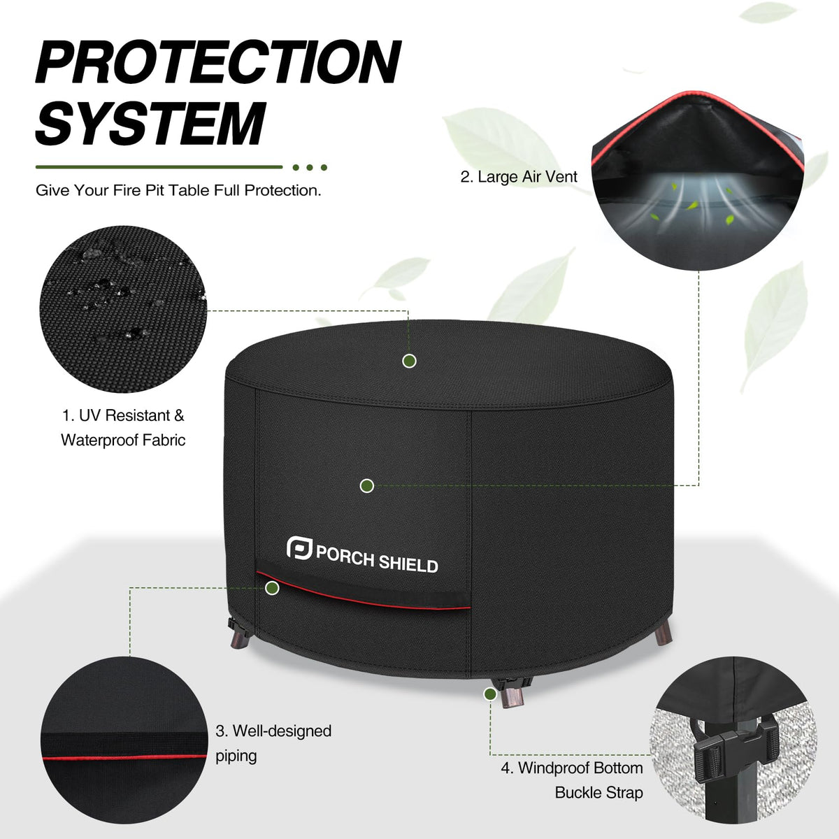 Round Patio Fire Pit Cover 44 inch