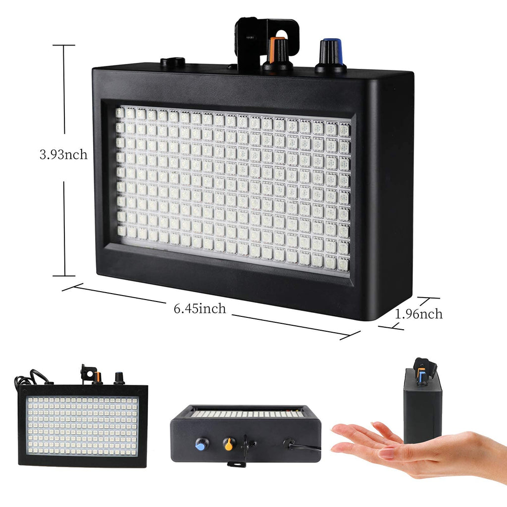 Stage Strobe Light, Super Bright Flash Stage Lighting, Sound Activated and Speed Control White Strobe Light, Flash