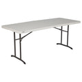 Commercial Fold-in-Half Table, 6-Foot, Almond