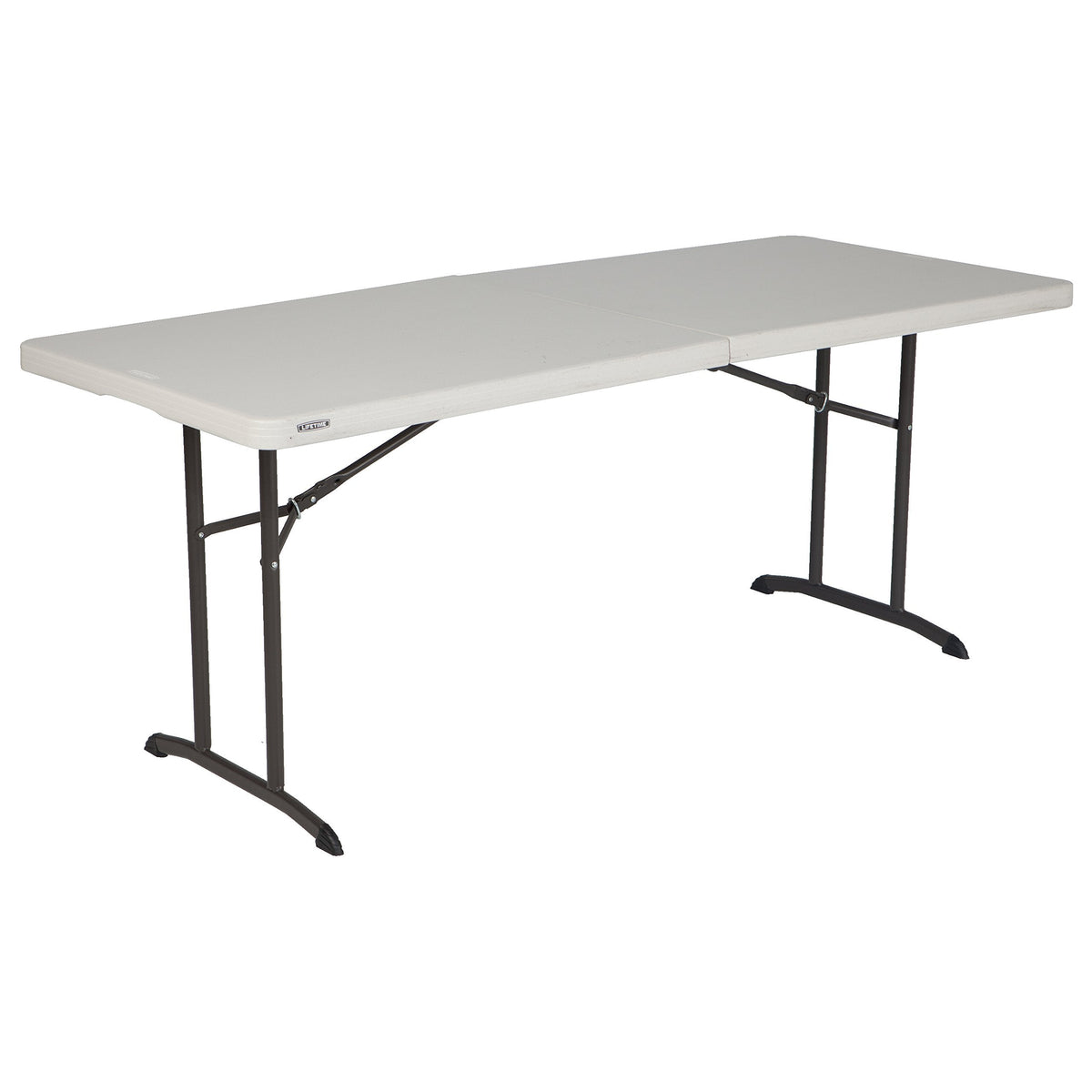 Commercial Fold-in-Half Table, 6-Foot, Almond
