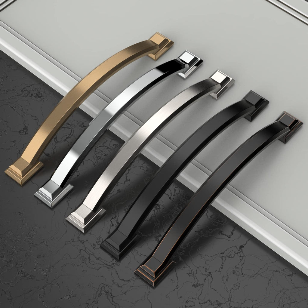 5 Pack 5 Inch(128mm) Polished Chrome Kitchen Cabinet Handles, Cabinet Pulls Kitchen Cabinet Hardware for Cupboard