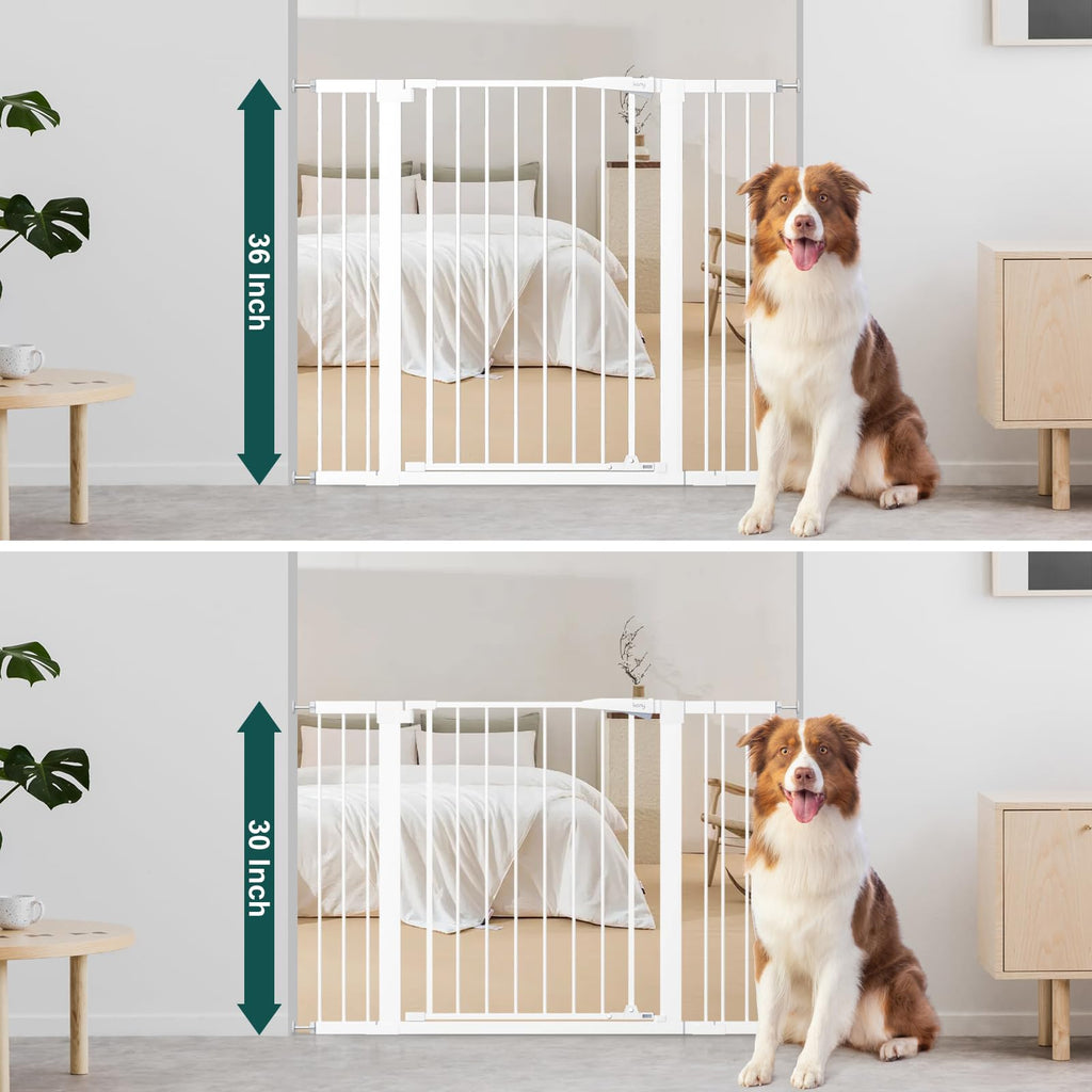 36" Extra Tall Baby Gate for Doorways, Fits 29.7" to 46" Openings