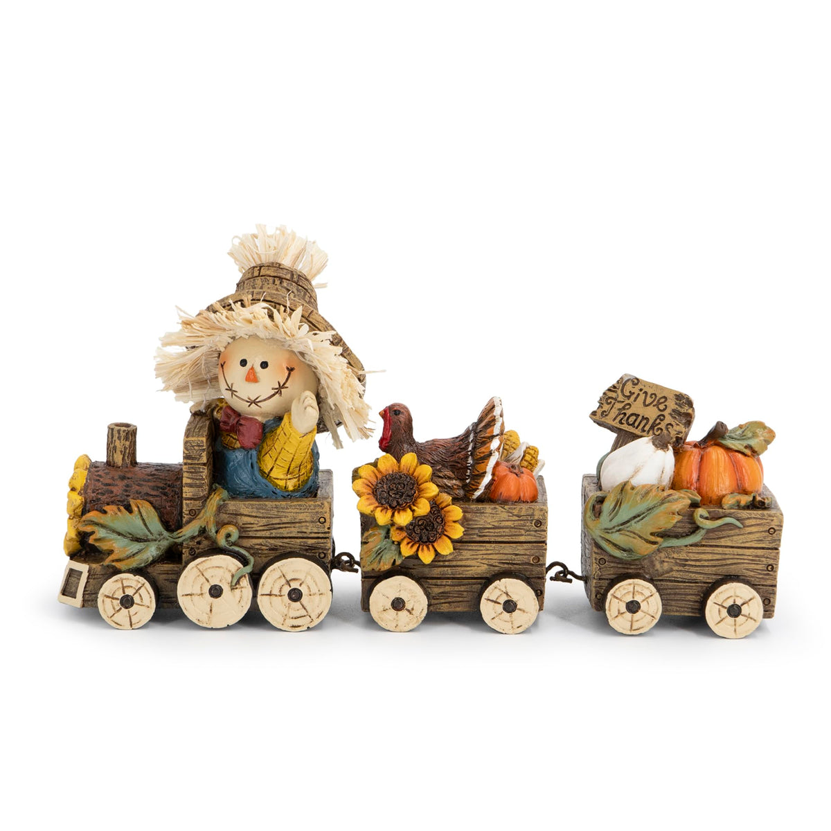 Fall Harvest Scarecrow Train Decoration, Thanksgiving Centerpiece