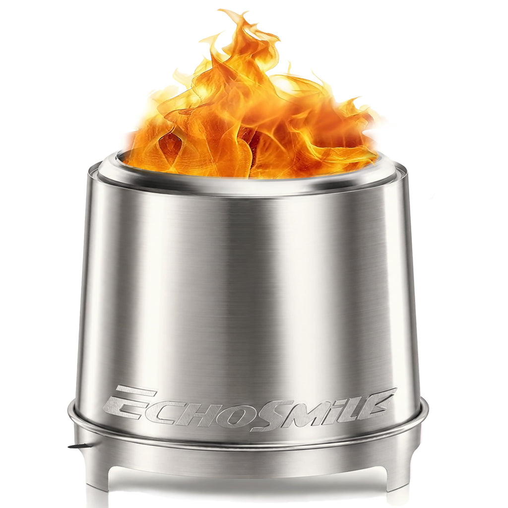 Smokeless Fire Pit 18'', Adjustable Stainless Steel Firepit