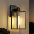 Dusk to Dawn Outdoor Lighting Fixtures, Exterior Front Porch Light, Black Sensor Wall Sconce Lamp