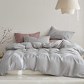 100% Linen Duvet Cover Set, 3 Piece Soft Breathable
