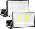 120W Flood Lights Outdoor,12000lm Bright LED Work Light with Plug,Daylight White LED Flood Lighting, IP66 Waterproof