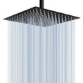 Rain Shower Head - High Flow Large Rainfall Shower Heads Made of Stainless Steel - Waterfall Bathroom Square