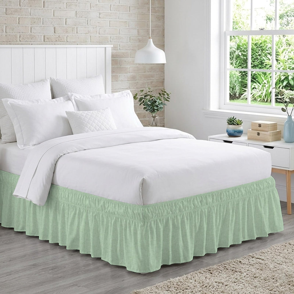 Light Green Bed Skirt 16 Inch Drop