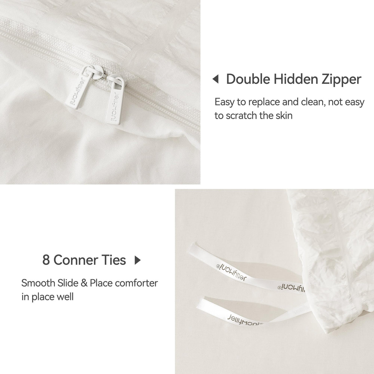 White Seersucker Duvet Cover Set