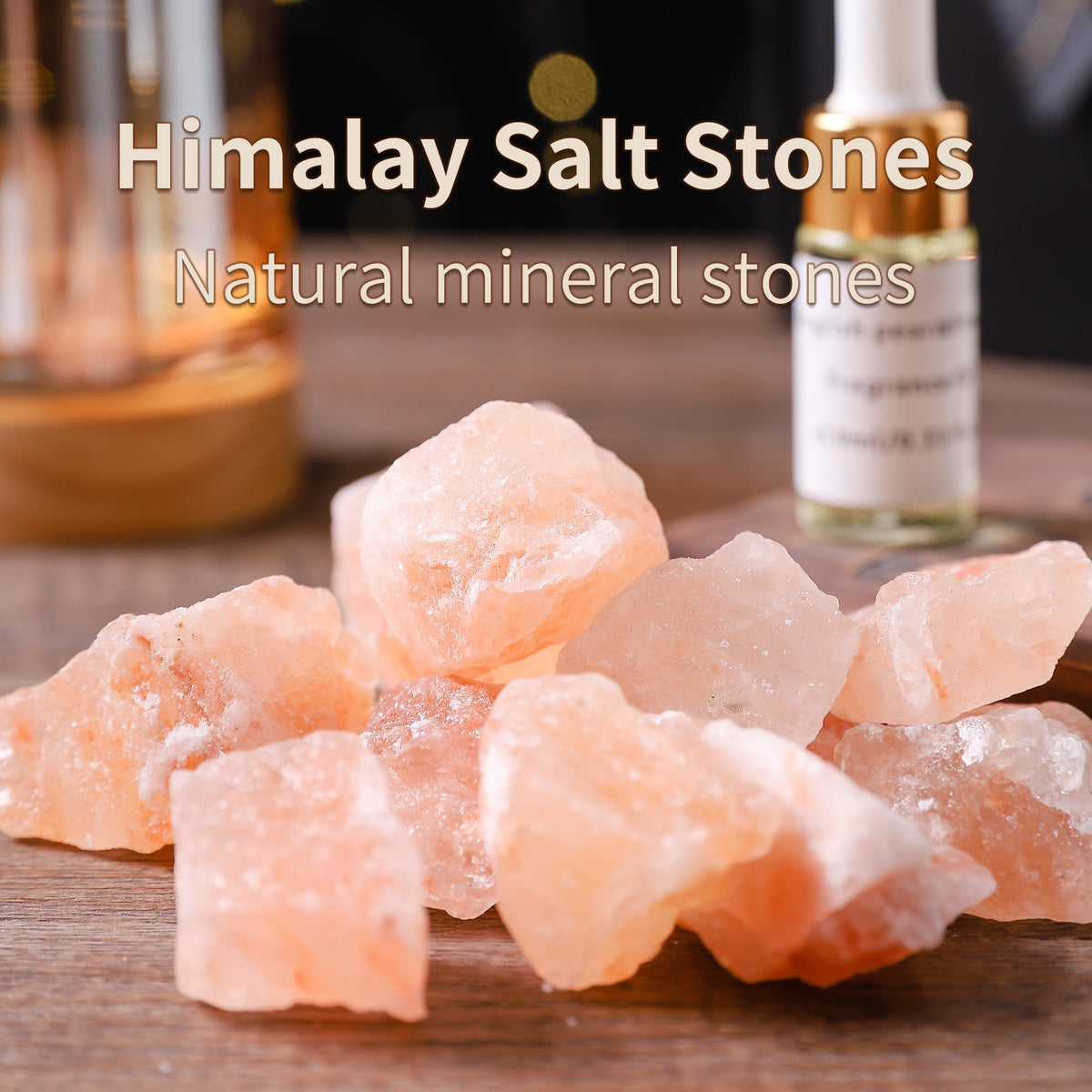 Himalayan Salt Stone Essential Oil Diffuser - Lavender Essential Oil Gift Set - Natural Aromatherapy Diffuser