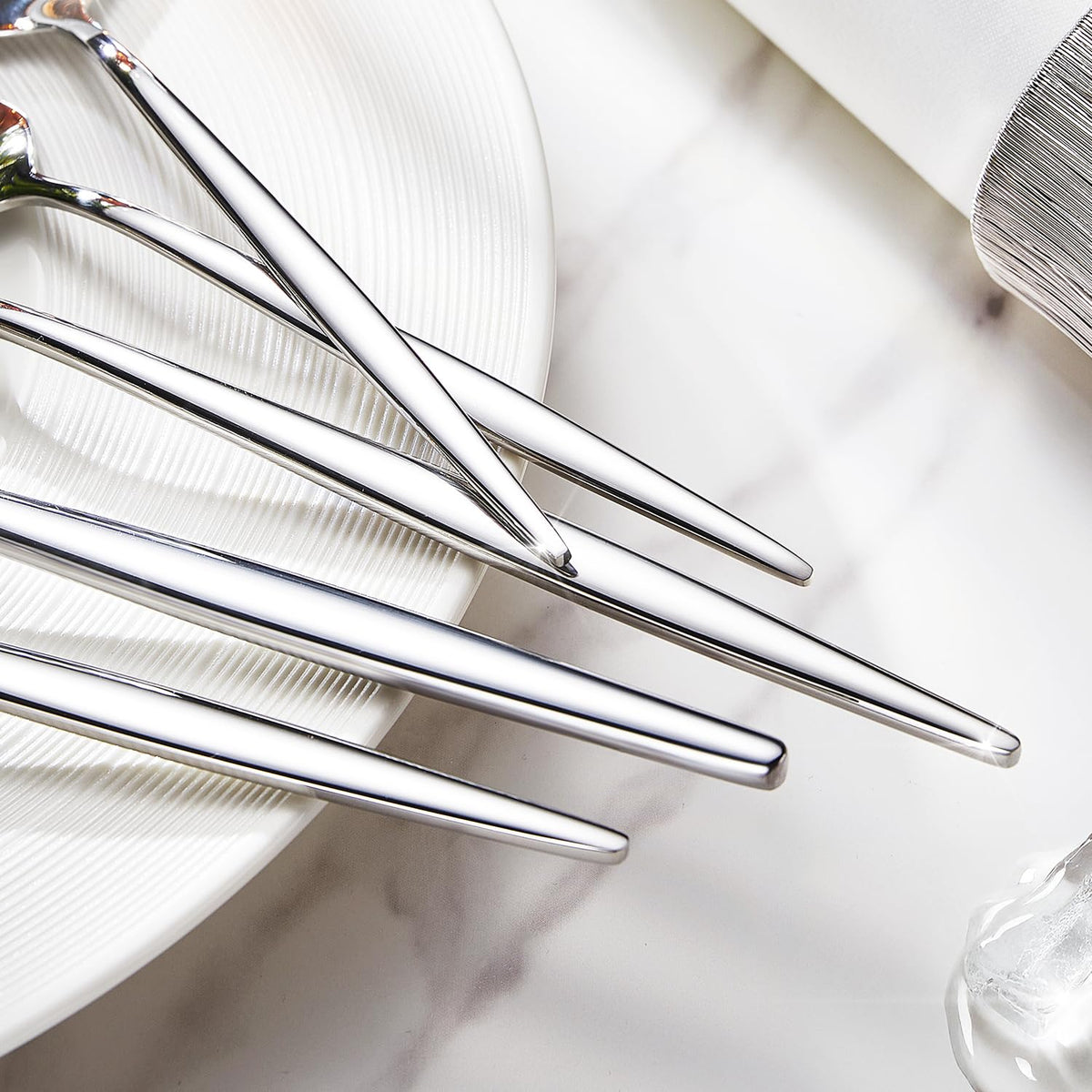 36 Piece Silverware Set for 6 with Steak Knives, 18/10 Stainless Steel