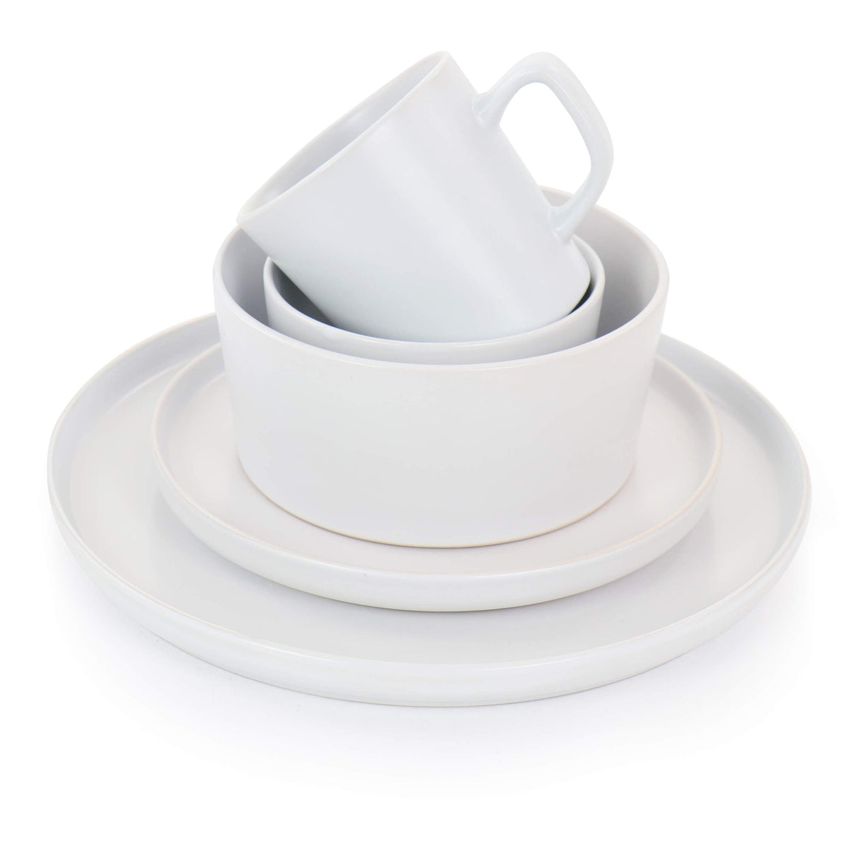 Luxmatte Contemporary Dinnerware Set (1, White)