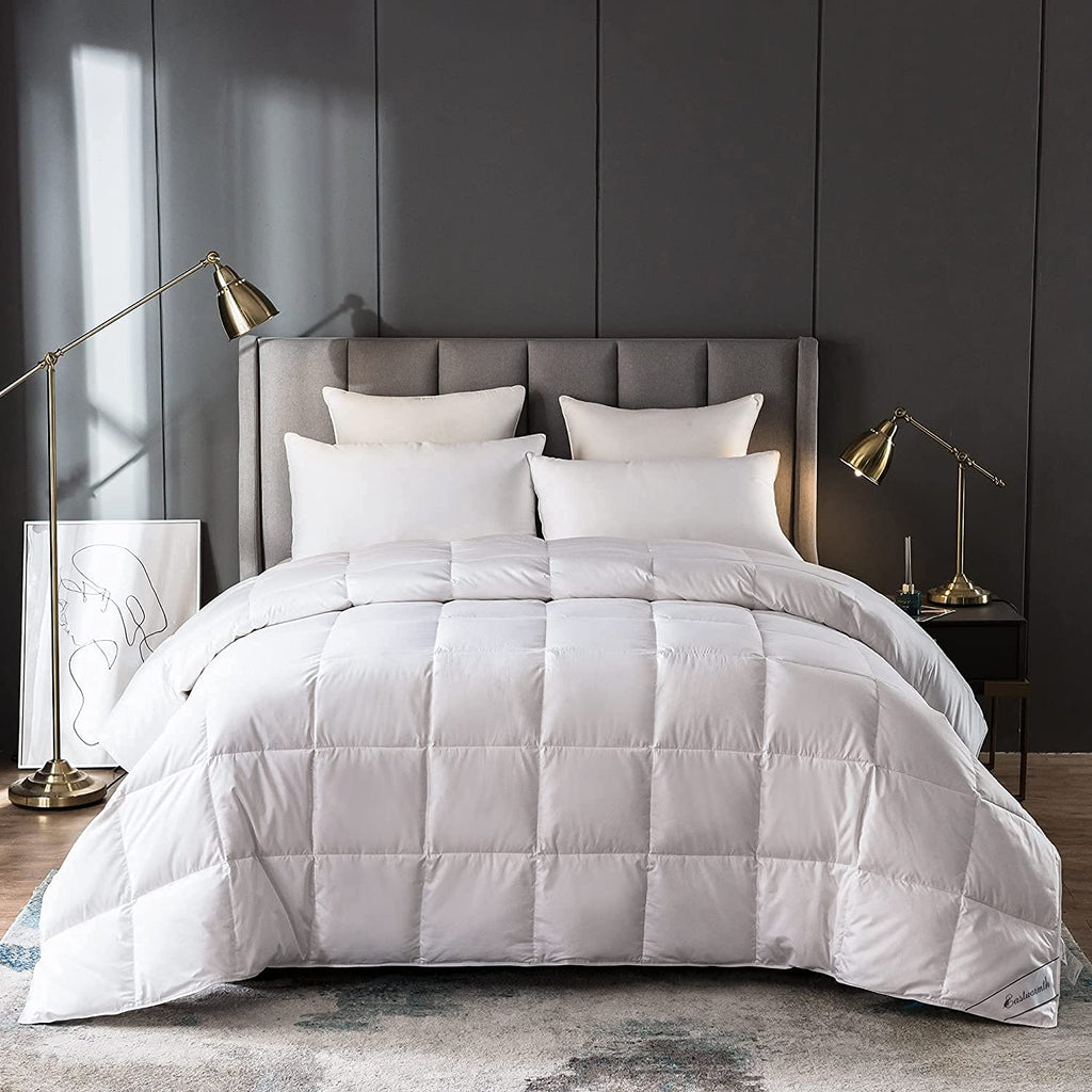Lightweight White Goose Down Comforter Cooling Blanket Duvet Insert for Summer/Warm Weather, 750 Fill Power Ultra